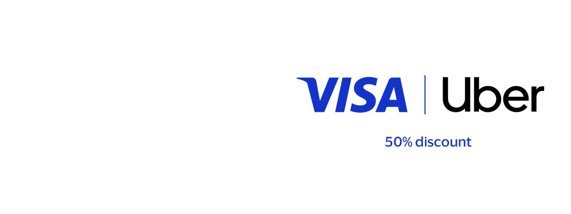 visa uber 50 percent discount logo